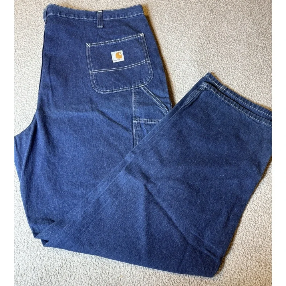 Carhartt Carpenter Jeans Mens 44 x 32 Dungaree Fit Utility Workwear Pant 382-83
